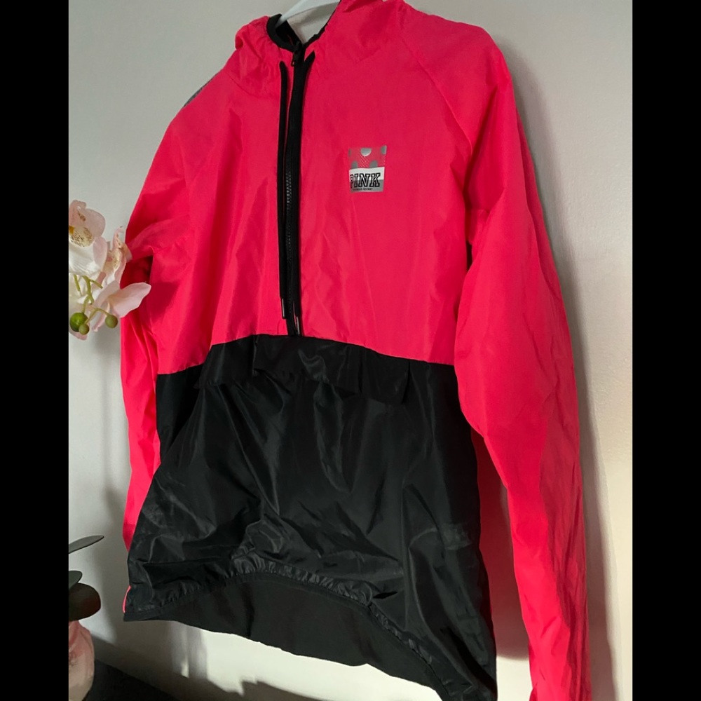Pink sport running pull over sweater SZ M